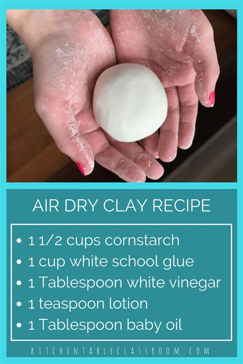 Air Dry Clay- An Easy DIY Clay Recipe - The Kitchen Table Classroom | Clay food, Homemade clay ...