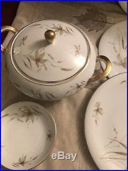 Edelstein Bavaria Aurora Fine China 49 Pc Made In Germany Gold Trim ...