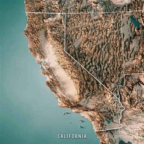 3d Topographic Map Of California | Hot Sex Picture