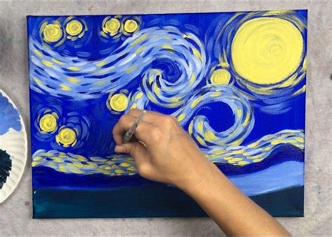 How To Paint Starry Night | Starry night painting, Starry night, Painting