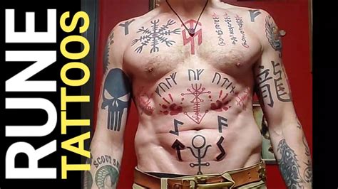 New Rune Tattoos - Minnesota Viking Gets Tattooed - YouTube