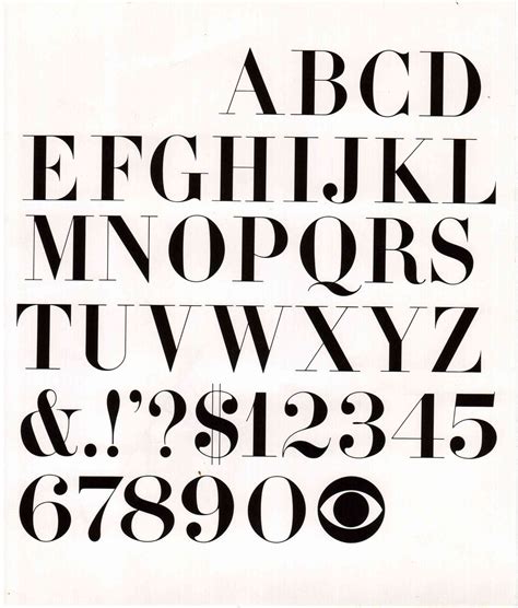 CBS Identity 1960s Fonts In Use | Fonts alphabet, Didot, Typography