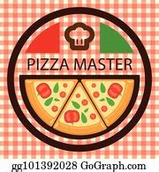 2 Pizza Master Logo Italian Flag Vector Clip Art | Royalty Free - GoGraph