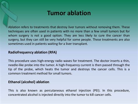 Liver Cancer treatment options