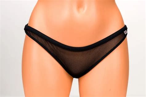 WICKED WEASEL RARE Black Mesh Cheeky Bikini Bottom L- Eimeo collection $59.99 - PicClick