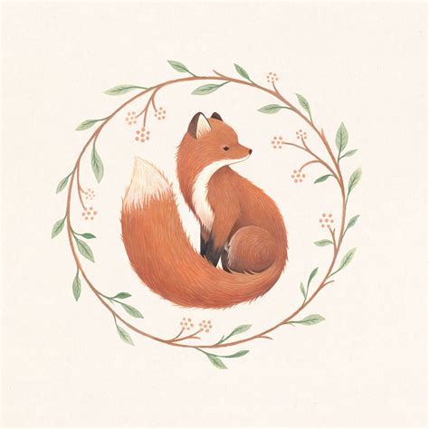 Raposa Fox - illustrated foxy logo on Behance | Fox illustration, Fox art, Fox drawing