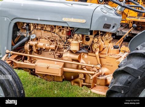 Old/Vintage Working and Restored Industrial Farm Tractors at a Agricultural Show in ...