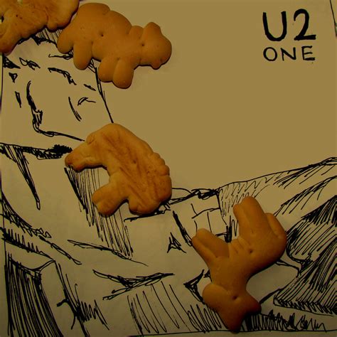 U2 ONE (single album cover) recreated with animal crackers… | Flickr