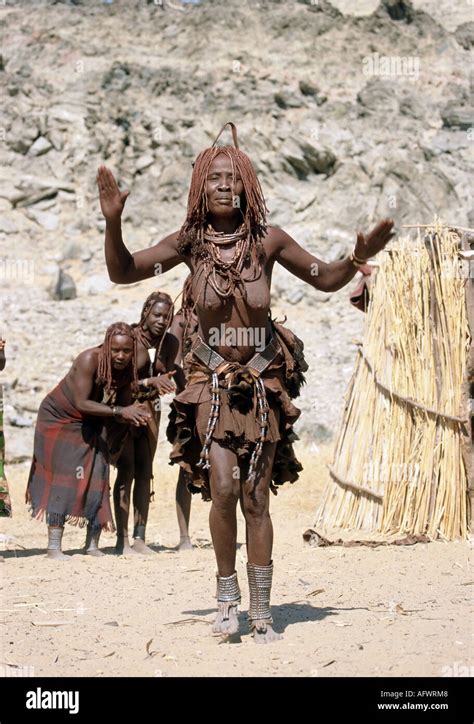 people, women, Namibia, Himba women dancing, , Additional-Rights ...