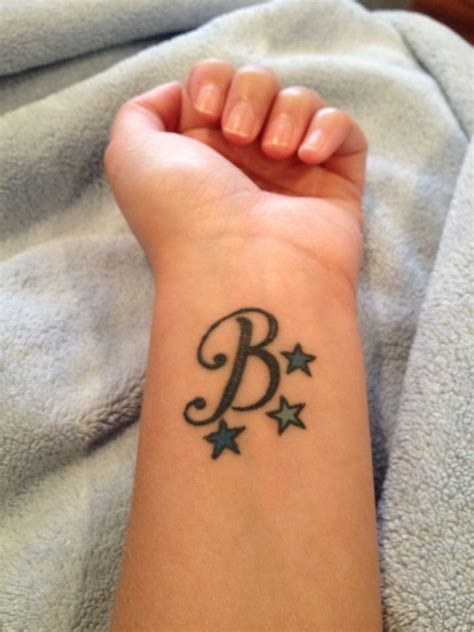 My letter B tattoo | Letter b tattoo, B tattoo, Tattoo lettering