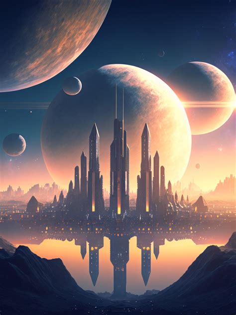 Sci-Fi City on Alien Planet | Fantasy concept art, Science fiction artwork, Sci fi landscape