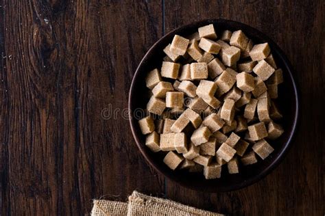 Raw Organic Brown Sugar Cubes in Wooden Bowl Ready To Eat Stock Photo - Image of cubes, cooking ...