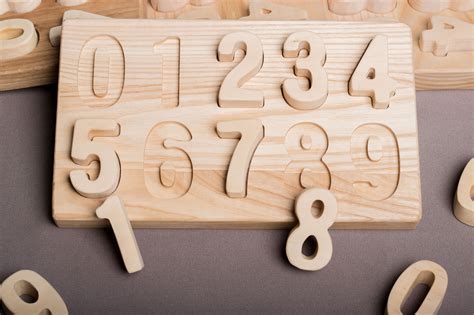 0-9 Wooden number puzzle Number puzzle Learning numbers toy | Etsy