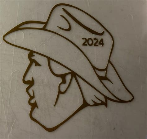 Trump Cowboy Hat Decal 2024 Free Shipping - Etsy