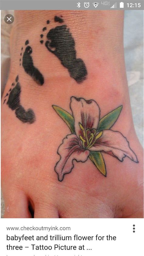 Love the trillium tattoo!! | Tattoos, Print tattoos, Paw print tattoo