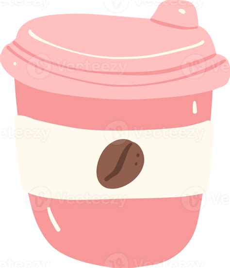 Cute coffee takeaway cup flat design 27943698 PNG