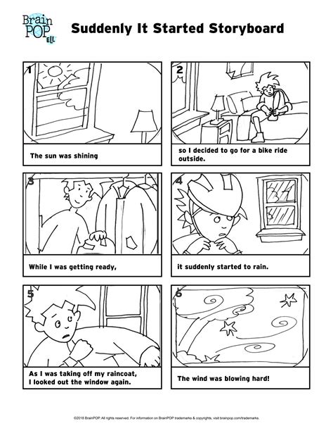 the storyboard for students to learn how to read and understand what they are reading