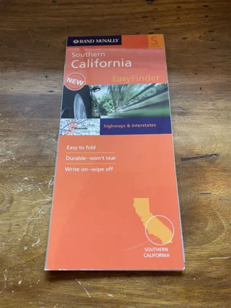 SOUTHERN CALIFORNIA, EASY-TO-FOLD, Laminated State Map, by Rand McNally $7.00 - PicClick