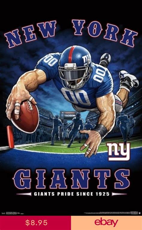 NEW YORK GIANTS - END ZONE MASCOT POSTER - 22x34 - NFL FOOTBALL 15991 ...