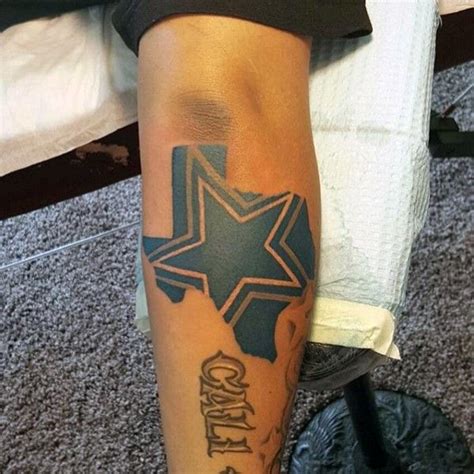 a person with a star tattoo on their leg