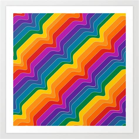 Rainbow Wave Art Print by circa78designs | Society6 | Wave art, Art ...