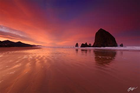 B267 Sunrise and Haystack Rock, Cannon Beach, Oregon | Randall J Hodges Photography