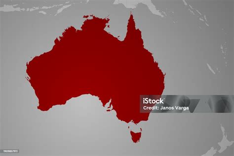 Oceania Map Series With Australia White Stock Illustration - Download Image Now - Abstract ...