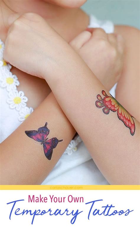 How to Make Your Own Temporary Tattoos - Carla Schauer Designs