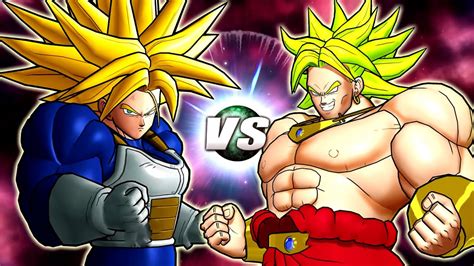 Super Trunks Vs Broly Legendary Super Saiyan - YouTube