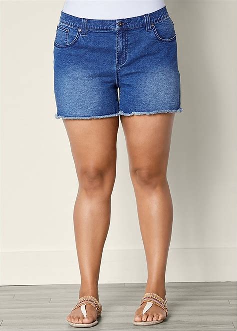 cut up shorts plus size