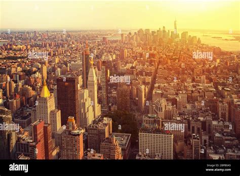 New York City Manhattan skyline aerial view Stock Photo - Alamy