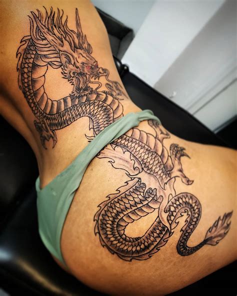 Tiago Campos on Instagram: "#dragontattoo #sidetattoos #japanesetattoo ...