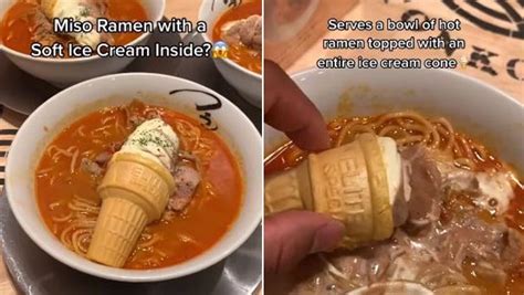 Viral Video Of Ramen Soup With Ice Cream Is Giving Foodies Mixed Thoughts - NDTV Food