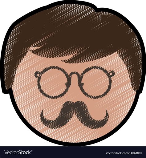 Vintage glasses and mustache Royalty Free Vector Image