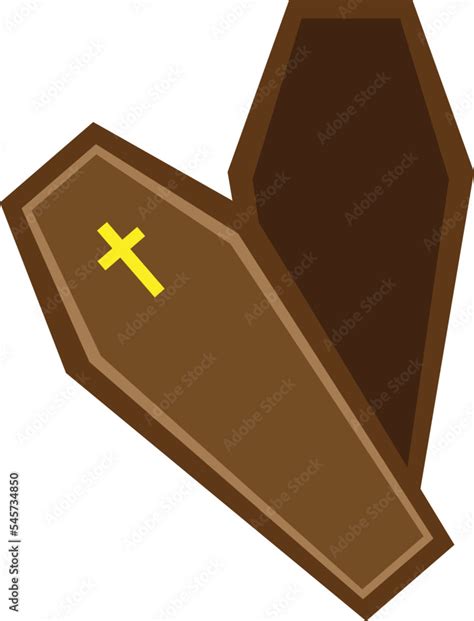 Vector illustration of a coffin Stock Vector | Adobe Stock