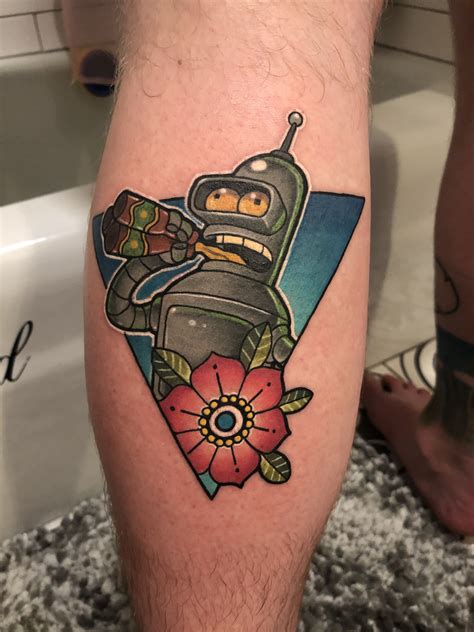 Bender Tattoo : 40 Bender Tattoo Designs For Men - Futurama Robot Ink ...