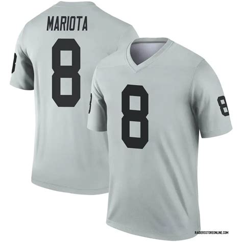 Nike Marcus Mariota Las Vegas Raiders Men's Legend Inverted Silver Jersey