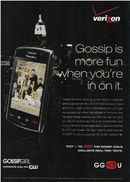 Verizon / Gossip Is More Fun When You're In On It | Magazine Ad | March 2010 Media Magazine ...