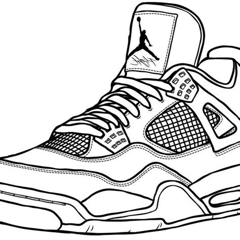 Air Jordan Shoes Coloring Pages - Mitraland | Air jordans, Jordan ...