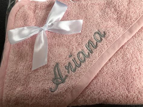 Personalised Embroidered Baby Hooded Towel - Etsy UK