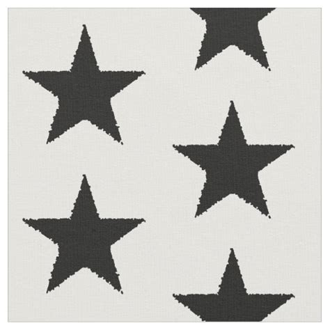 Black white star fabric | Zazzle.com