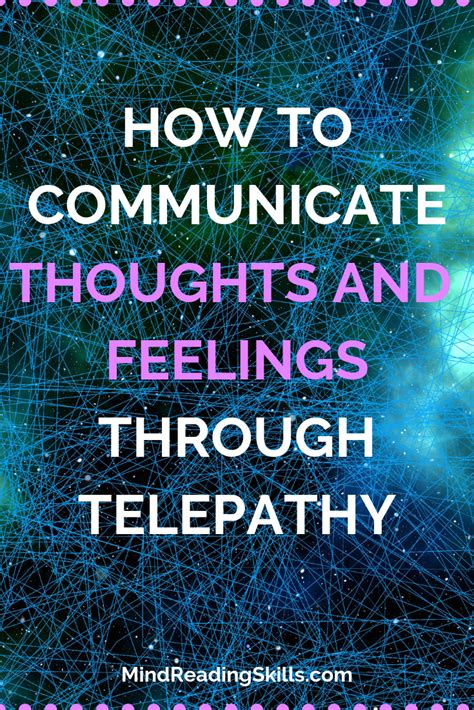 Telepathy is the psychic powers that allow you to transfer your thoughts and feelin… | Thoughts ...