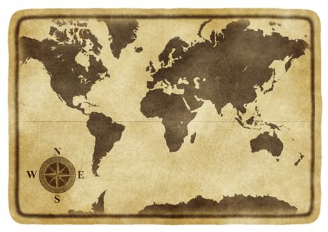 Large Antique World Map