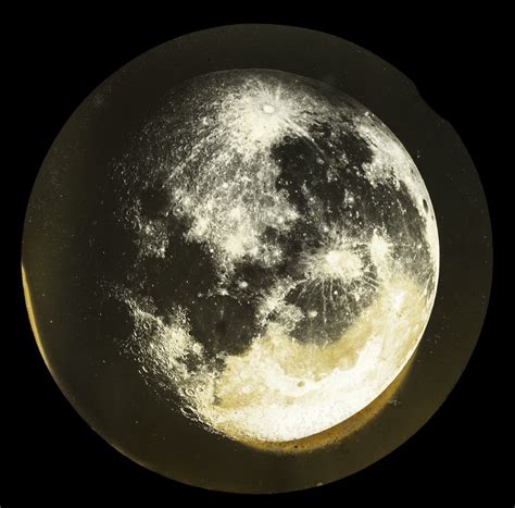 The moon seen through a telescope, 1920 - 1925