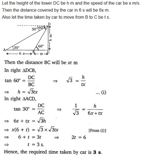 NCERT Solutions for Class 10 Maths Chapter 9 Some Applications of Trigonometry Ex 9.1