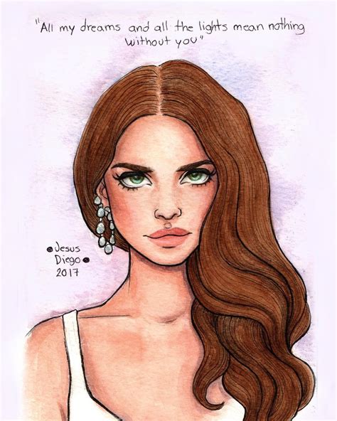 Lana Del Rey #LDR #Without_You #art by Jesus Diego | Dibujos, Lana del rey, Ilustraciones