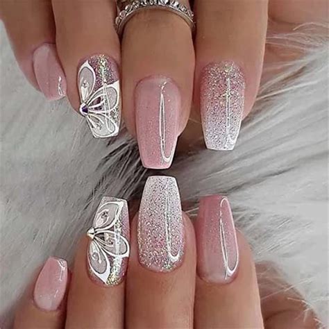 VOTACOS Press on Nails Short Square Fake Nails Light Pink False Nails ...