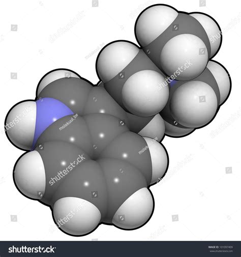 Dimethyltryptamine (Dmt) Psychedelic Drug Molecule, Chemical Structure ...