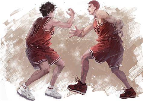 All male ana bi black hair hanamichi sakuragi male red hair rukawa ...