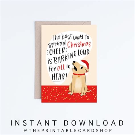 Funny Dog Christmas Cards From the Dog Printable Christmas - Etsy